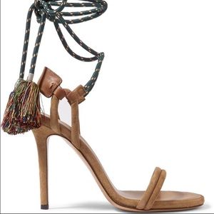 ISABEL MARANT Tan Suede Shoes Sandals Heels US 10